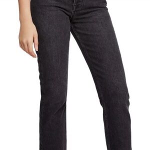 BDG Women's Dillon Straight Leg Jeans in Charcoal Black size 27